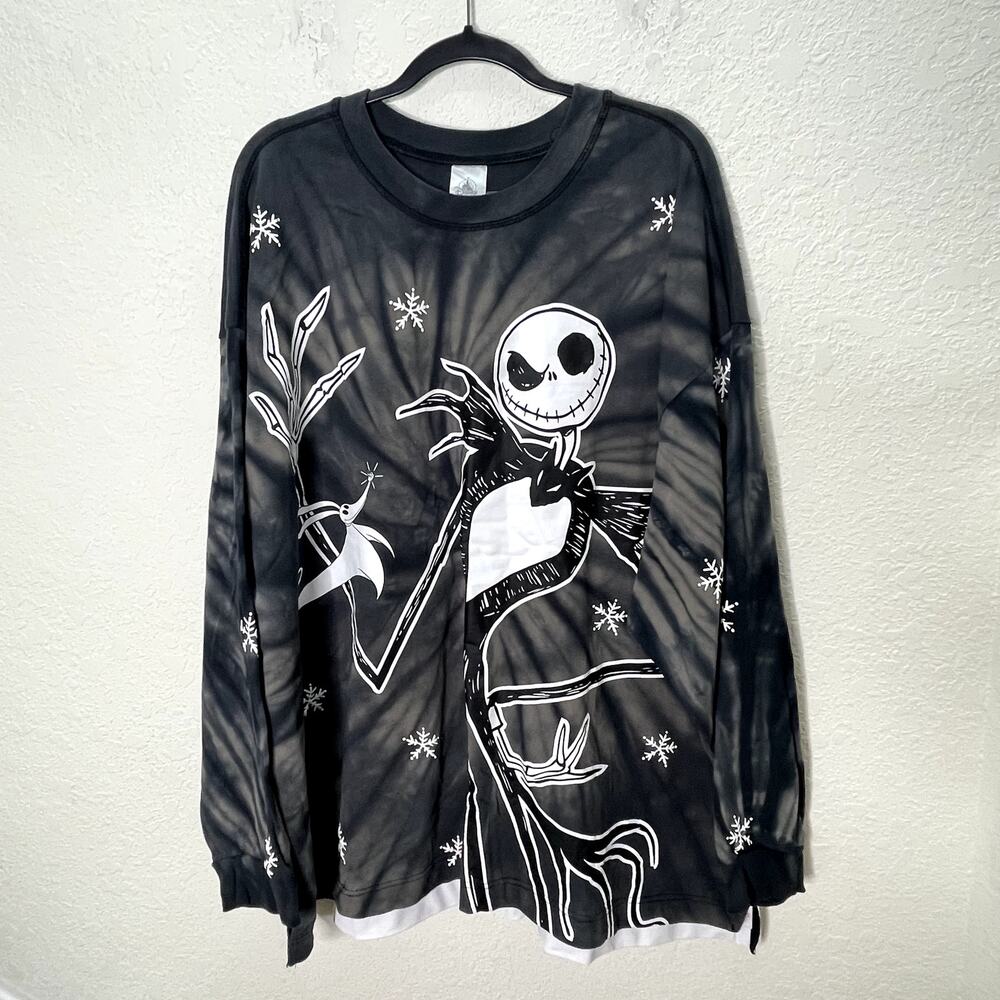 Disney Nightmare Before Christmas Jack Skellington Tie Dye Long Sleeve Shirt 3XL
